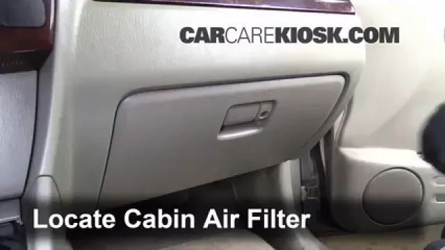 2003 Suzuki XL-7 Touring 2.7L V6 Filtre à air (intérieur) Changement